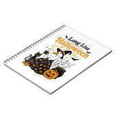 Lang leve Halloween Goose Heks Notitieboek (Linkerzijde)
