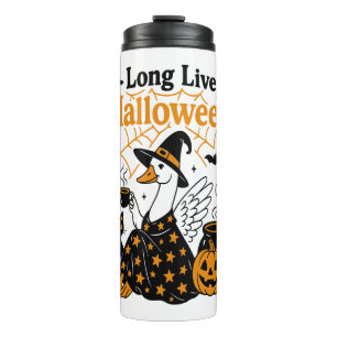 Lang leve Halloween Goose Heks Thermosbeker