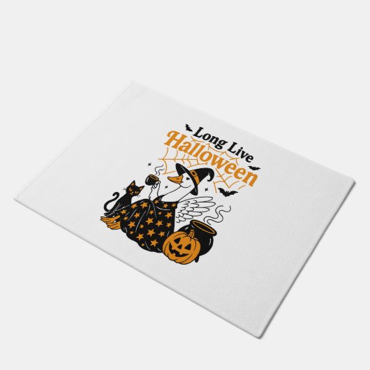 Lang leve Halloween Goose Witch Deurmat (Schuin)