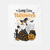 Lang leve Halloween Goose Witch Fleece Deken (Voorkant)