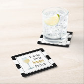 Lang leve Happy Hour Grappig Drink Quote Kartonnen Onderzetters (Insitu)