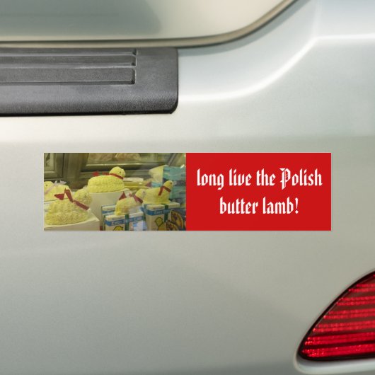 Lang leve het Poolse boterlam! Bumpersticker (Op auto)