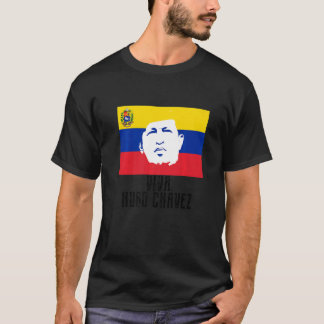Lang leve Hugo Chávez gezicht op vlag T-shirt