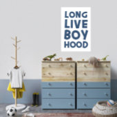 Lang leve jongen kap blauw poster