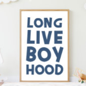 Lang leve jongen kap blauw poster