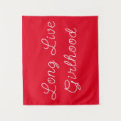 Lang leve meisjeskamer-speelkamer rode kraamkamer  wandkleed (Voorkant)