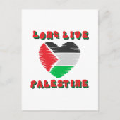 Lang leve Palestina Briefkaart (Voorkant)