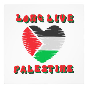 Lang leve Palestina Foto Afdruk