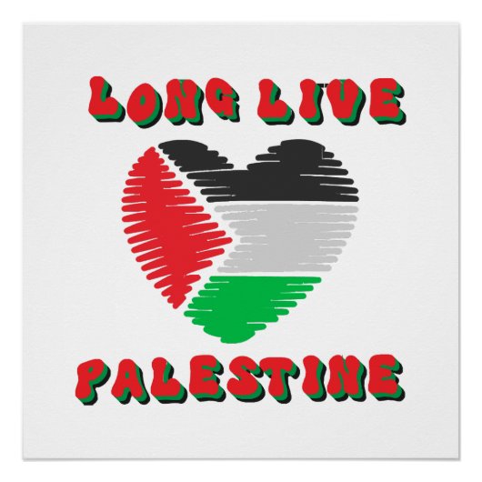 Lang leve Palestina Perfect Poster (Voorkant)