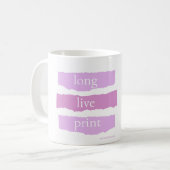 lang leve print koffiemok (Voorkant links)