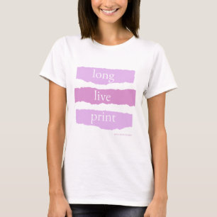 lang leve print T-shirt