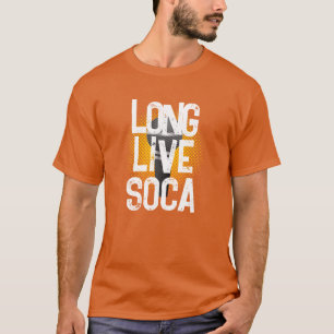 LANG LEVE SOCA in Grunge Witte Tekst T-shirt