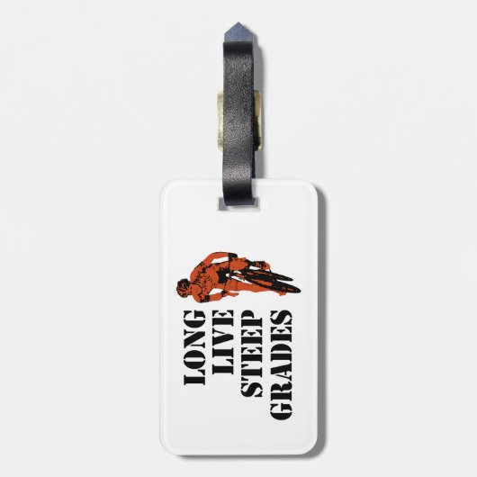 Lang leve steile rangen fietsen bagagelabel (Achterkant verticaal)