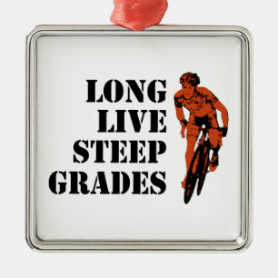 Lang leve steile rangen fietsen metalen ornament