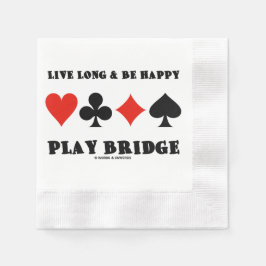 Lang Leven En Gelukkig Zijn Speel Bridge Vier Kaar Servet