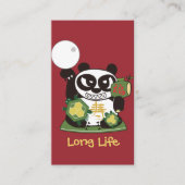 Lang leven God Panda Lucky Charm Visitekaartje (Voorkant)
