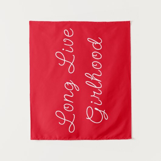 Lang leven meisjeskamer speelkamer rode kinderkame wandkleed (Voorkant)