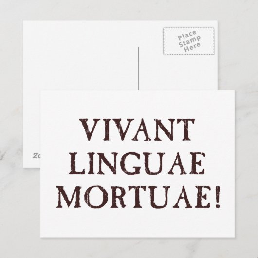 Lang Levende Dode Talen - Latijn Briefkaart (Voorkant / Achterkant)