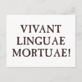 Lang Levende Dode Talen - Latijn Briefkaart (Voorkant)