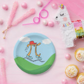 Lang lopend PI - Funny Pi Guy Paper Bord (Feest)