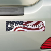 Lang mag het wapperen Amerikaanse vlag Bumpersticker (Op auto)
