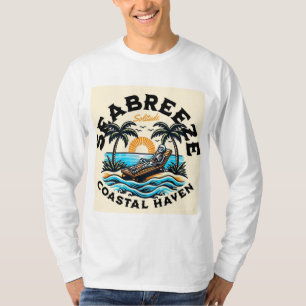 lang mannen strand t-shirt