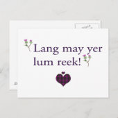 Lang May Yer Lum Reek Briefkaart (Voorkant / Achterkant)