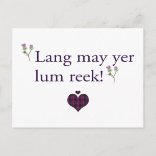 Lang May Yer Lum Reek Briefkaart