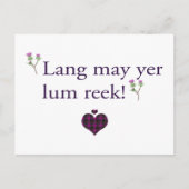 Lang May Yer Lum Reek Briefkaart (Voorkant)