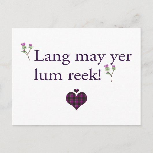 Lang May Yer Lum Reek Briefkaart (Voorkant)