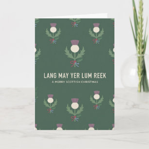 Lang May Yer Lum Reek Schotse Kerstkaart Kaart