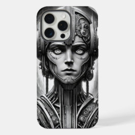 Lang Metropolis eerbetoon. Retro futuristische vro iPhone 15 Pro Max Case