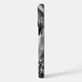 Lang Metropolis eerbetoon. Retro futuristische vro iPhone Hoesje (Linkerkant)