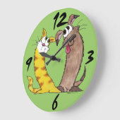 Lang op Love Cat en Dog Grote Klok (Hoek)