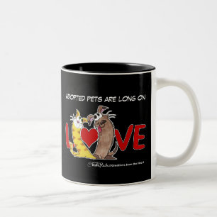 Lang op Love-Cat en Hond Tweekleurige Koffiemok