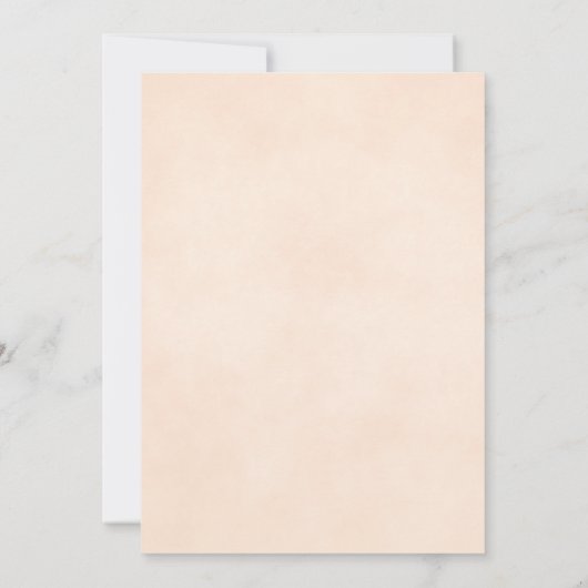 Lang Oranje Roos met stempel Kaart (Achterkant)