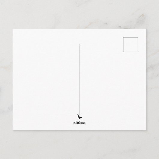 Lang pad door de moerassen briefkaart (Achterkant)