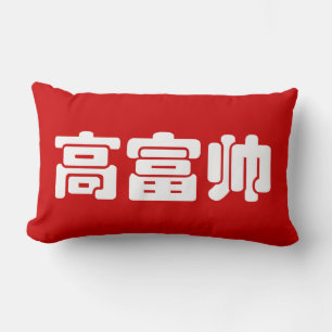 Lang, rijk & knap 高富帅 Chinese Hanzi MEME Kussen