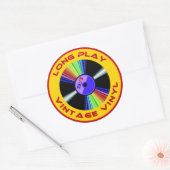Lang Spelen  Vinyl 33 1/3 Ronde Sticker (Envelop)