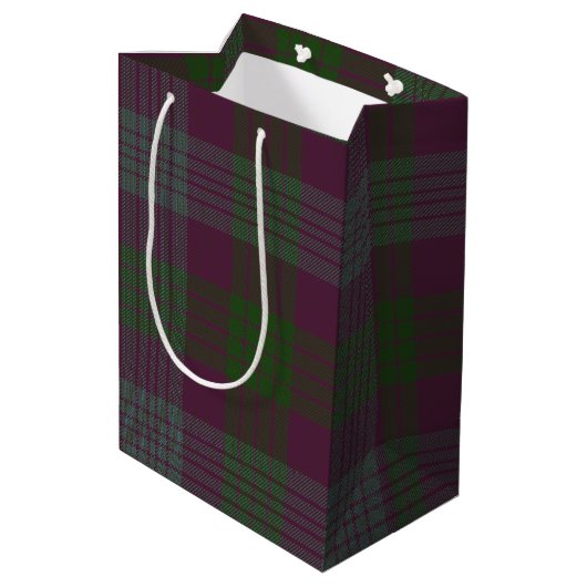 Lang Tartan Medium Cadeauzakje (Achterkant Gekanteld)
