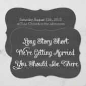 Lang verhaal kort | Chalkboard Kaart (Voorkant / Achterkant)