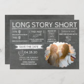 Lang verhaal kort | Zelfde genderfoto slaat de dat Save The Date (Voorkant / Achterkant)