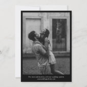 Lang verhaal Korte tijdlijn Infographic Zwart Save The Date (Achterkant)