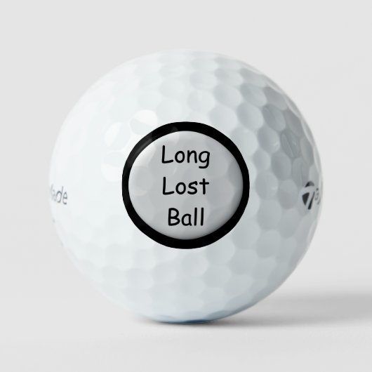 Lang verloren bal aangepaste tekst golfbal (Voorkant)