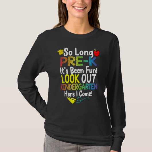 Lang voor de kleuterschool hier kom ik Afstuderen T-shirt (Voorkant)