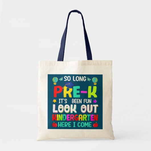 Lang voor de kleuterschool hier kom ik Afstuderen  Tote Bag (Voorkant)