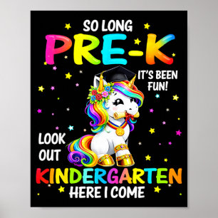 Lang voor-K kleuterschool Hier komen eenhoorn Poster
