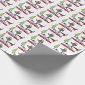 Lang voor Kerstmis-Dachshund Cadeaupapier (Hoek)