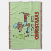 Lang voor kerstmis-Dachshund Deken (Voorkant Verticaal)