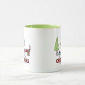 Lang voor Kerstmis-Dachshund Mok (Midden)